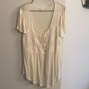 Maurices Embroidered Cream Top
